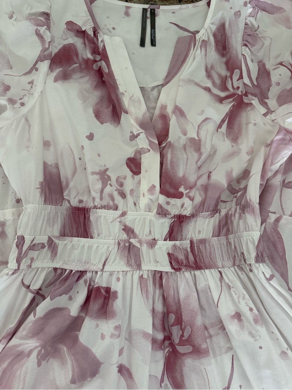 Anthropologie Somerset Maxi Dress in Mauve Floral- Size Small Petite - Picture 2 of 5